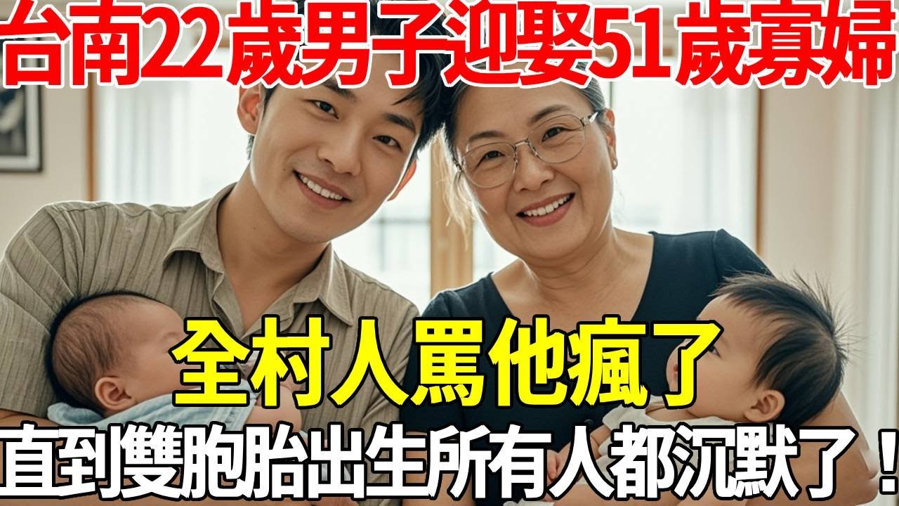 台南22歲男子迎娶51歲寡婦，全村人罵他瘋了，直到雙胞胎出生，所有人都沉默了！#蝴蝶飛飛 #民間故事 #奇聞趣事 #古代小說#懸疑#老年情感