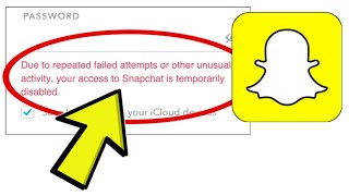 How To Fix Snapchat App Due to repeated failed attempts or other unusual activity Problem Solved