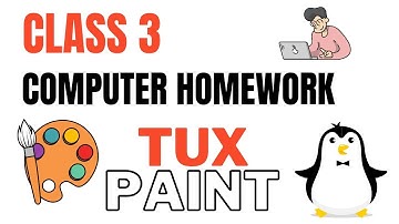 DAV CLASS 3 COMPUTER HOMEWORK TUX PAINT HANDS ON ACTIVITY WITH SOLUTION