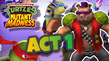 TMNT: Mutant Madness - Act 1 Complete - (All Levels) | Full Walkthrough/Guía Completa