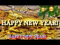 Video Greeting Card "Happy New Year 2021!" 2021 year of the Golden metal bull. Feng Shui