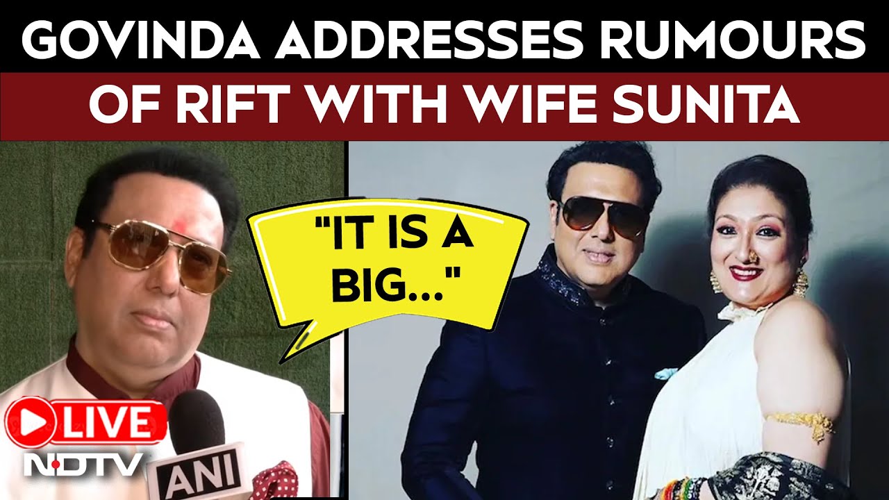 Govinda On Sunita Ahuja LIVE | Govinda Addresses Rumours Of Rift With Wife Sunita Ahuja