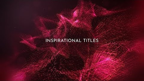 Inspirational Titles AFTER EFFECTS Template Videohive 32392374