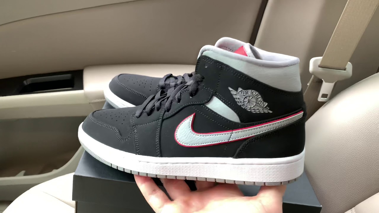 black grey red jordan 1