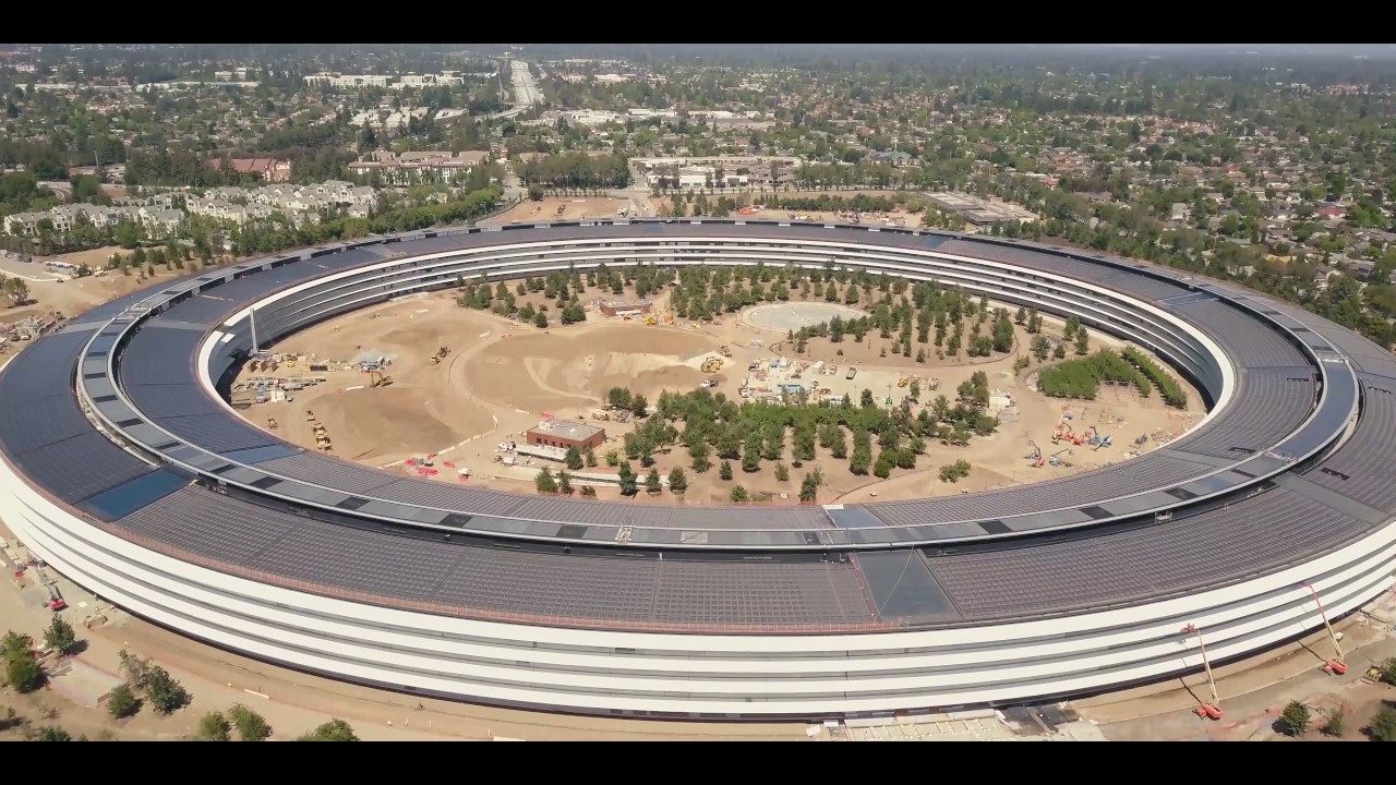 Apple Campus 2 June 2017 Construction Update 4K - DJI Mavic Pro