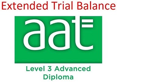Extended/Adjusted Trial Balance