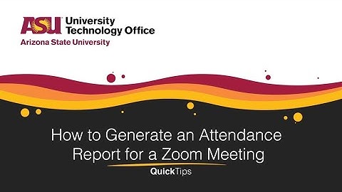 How to Generate an Attendance Report for a Zoom Meeting
