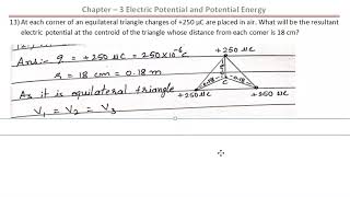 Physics CBSE ISC State Board Exam Most Important solved numerical Chapter 3 Electric potential