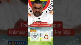 Ümit Özat Konyaspor Galatasarayı 2 - 0 Yener Net Bilgi..