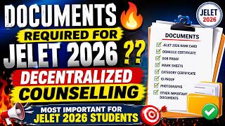 West Bengal Jelet 2026 Decentralized Counselling notice #jelet2026 #wbjee #decentralizedcounselling