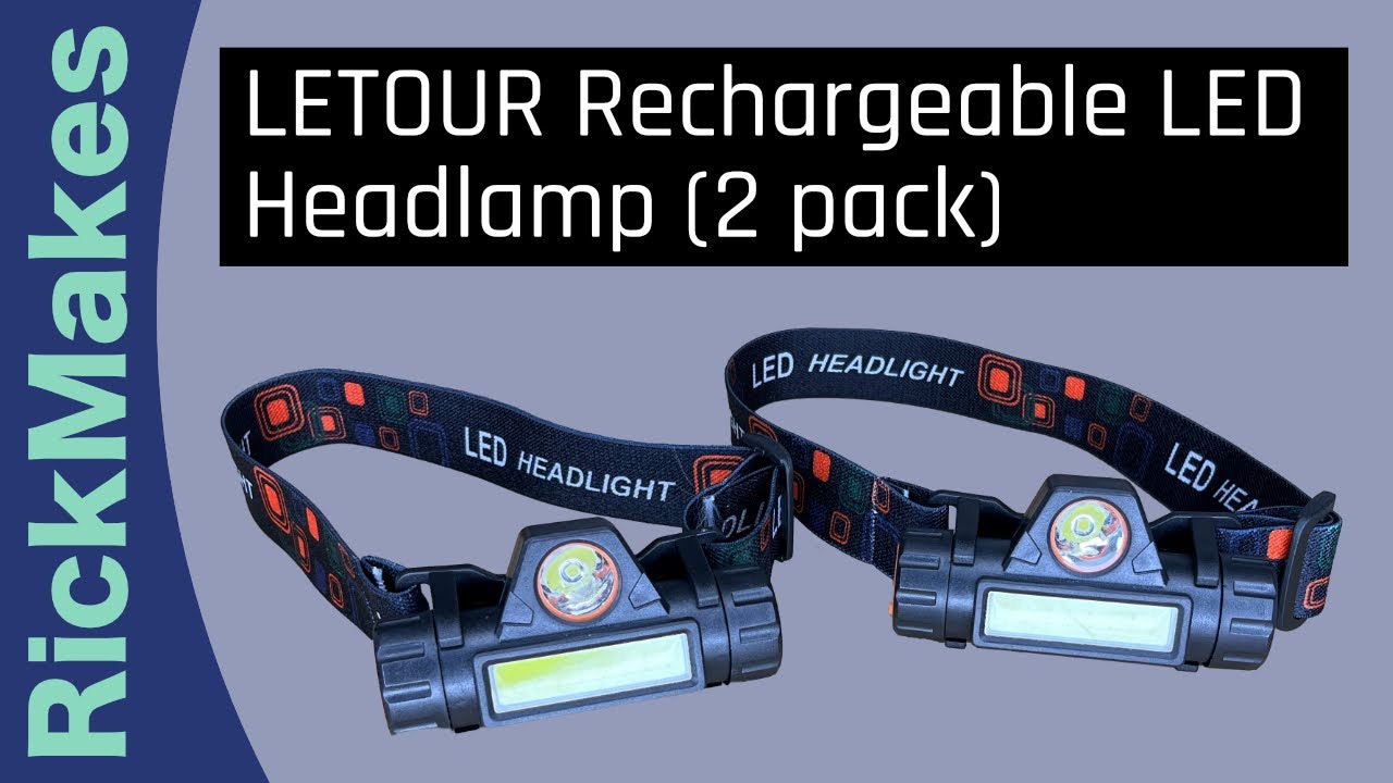 LETOUR Rechargeable LED Headlamp (2 pack)