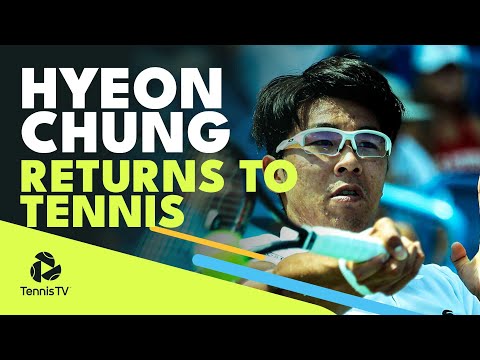 Hyeon chung returns to tennis! Chung & kwon vs verdugo & huey | seoul 2022 highlights