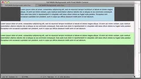 Full Width Background with Fixed Width Content CSS)