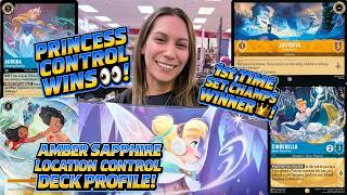 Amber Sapphire Princess Control WINS Set Champs! 👑 1st Place Lorcana Deck Profile
