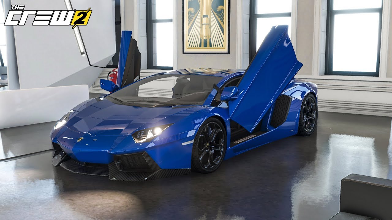 The Crew 2 Customization Lamborghini Aventador Test Drive In The Open World Youtube