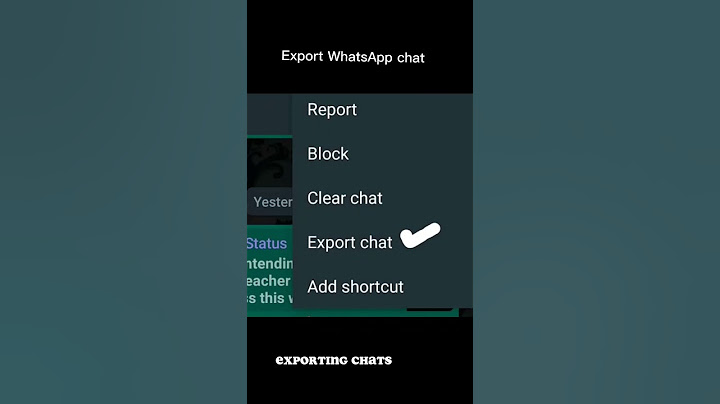 How to export WhatsApp chats #whatsapp #chat