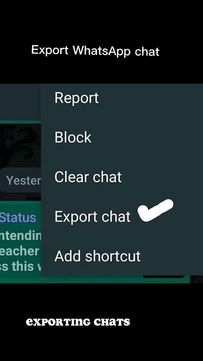 How to export WhatsApp chats #whatsapp #chat