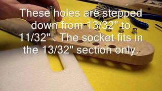 Removing tuning peg bushings.wmv