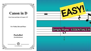 Simply Piano| canon in D|Essentials III |Piano Tutorial