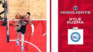 Highlights: Kyle Kuzma's double-double vs Sixers - 1\/17\/22