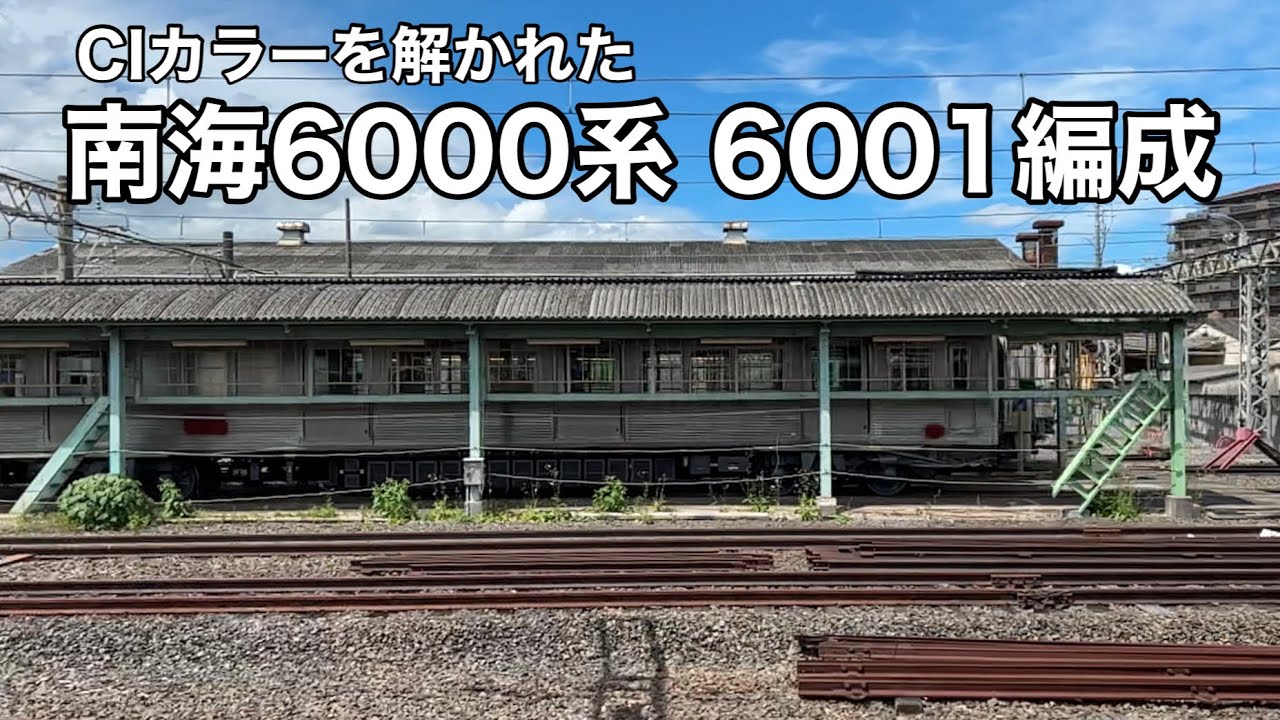 南海6000系 6001F 本当に復刻無塗装に？千代田工場にて 2023.7.30