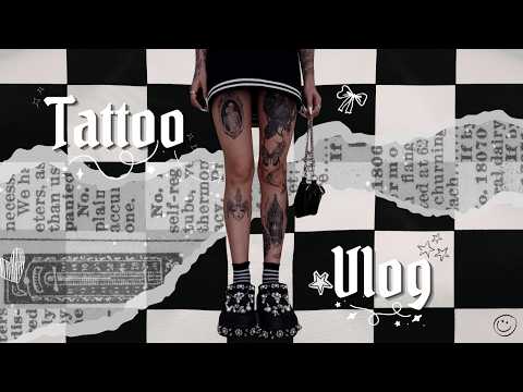 Come Get Tattooed With Me! | Elegant Gothic Knee Tattoo | dominiquebirdxo
