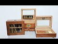 Xifei new wooden cigar humidor boxes with hygrometer and humidifier