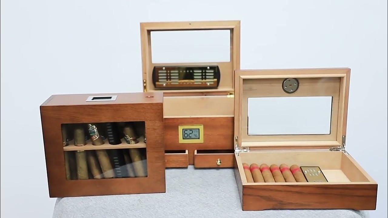 XIFEI new wooden cigar humidor boxes with hygrometer and humidifier