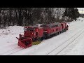 Schneeräumfahrten im Allgäu: Br 218 mit 2 Schneepflügen (+Makros), Skl mit Schneefräse