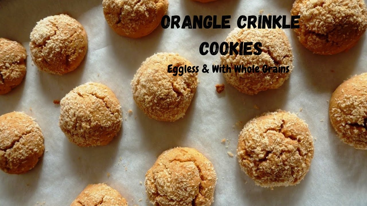 Orange crinkle cookies/How to make eggless crinckle cookies/Soft orange cookies healthically Kitchen | Healthically Kitchen