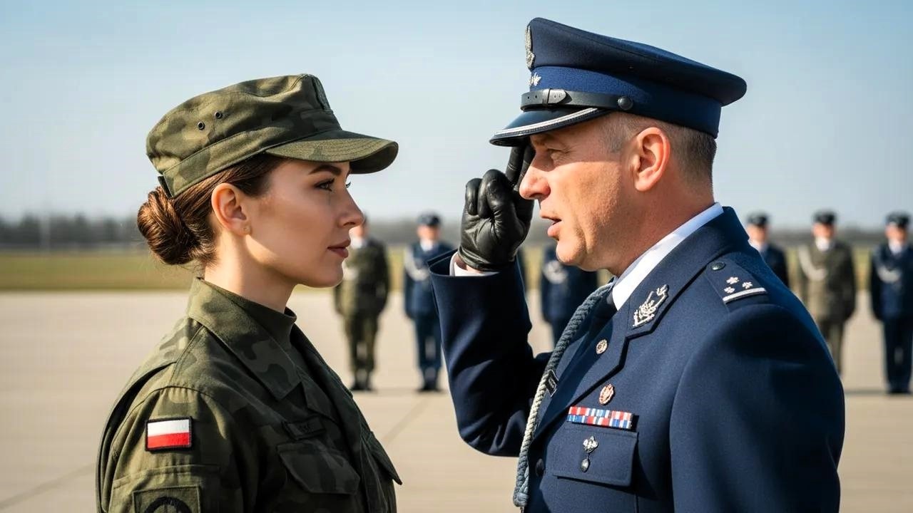 Ona odmówiła oddania honorów generałowi… potem wypowiedziała imię, które go sparaliżowało