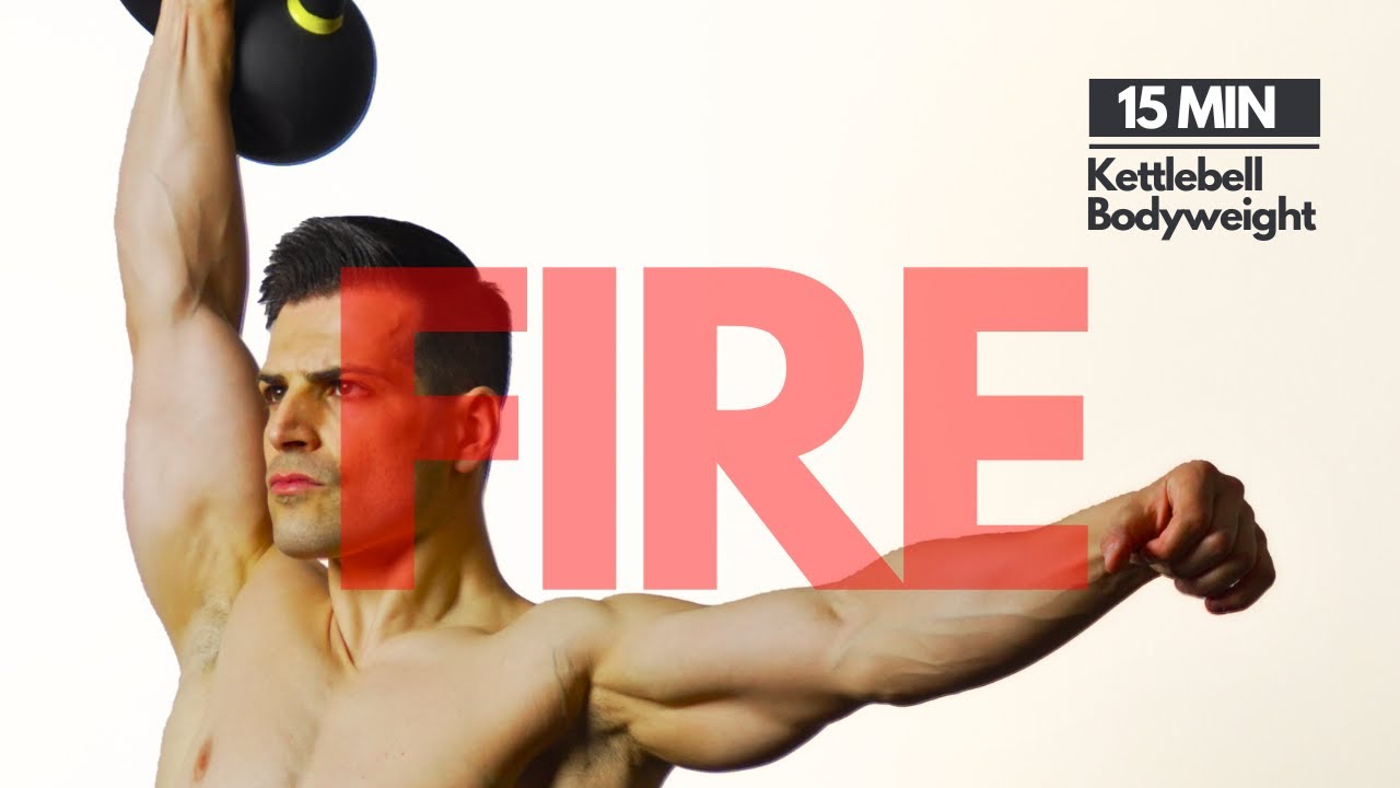 15 Min Kettlebell & Bodyweight HIIT Workout | Tabata + Complex Sets for Max Fat Burn