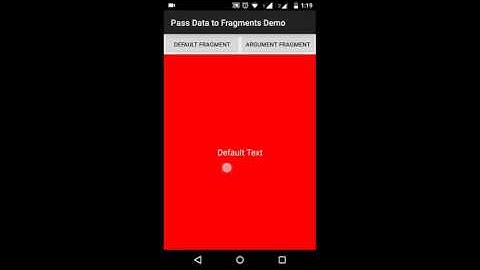 Android Pass Data from Activity to Fragment Demo