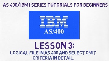 AS 400 tutorial for Beginners | Lesson 3 | Logical File in AS 400 with Select Omit Criteria.