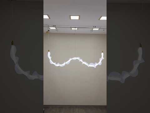 Люстра підвісна бронзова довга із гибкої сітки 28W "Aura" (81-3087 AB), видео 1