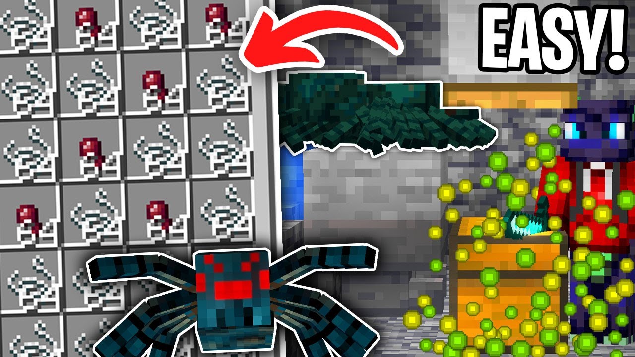 EASY 1.21 Cave Spider XP Farm! - Minecraft Bedrock Edition!
