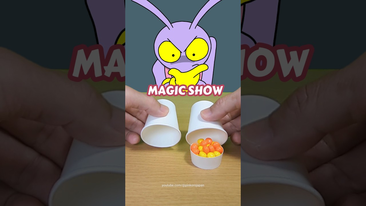 Try at home! 🍭✨Easy Magic Trick Revealed Animation Edit! JAX's #reaction :😱 #magic #tricks #tutorial