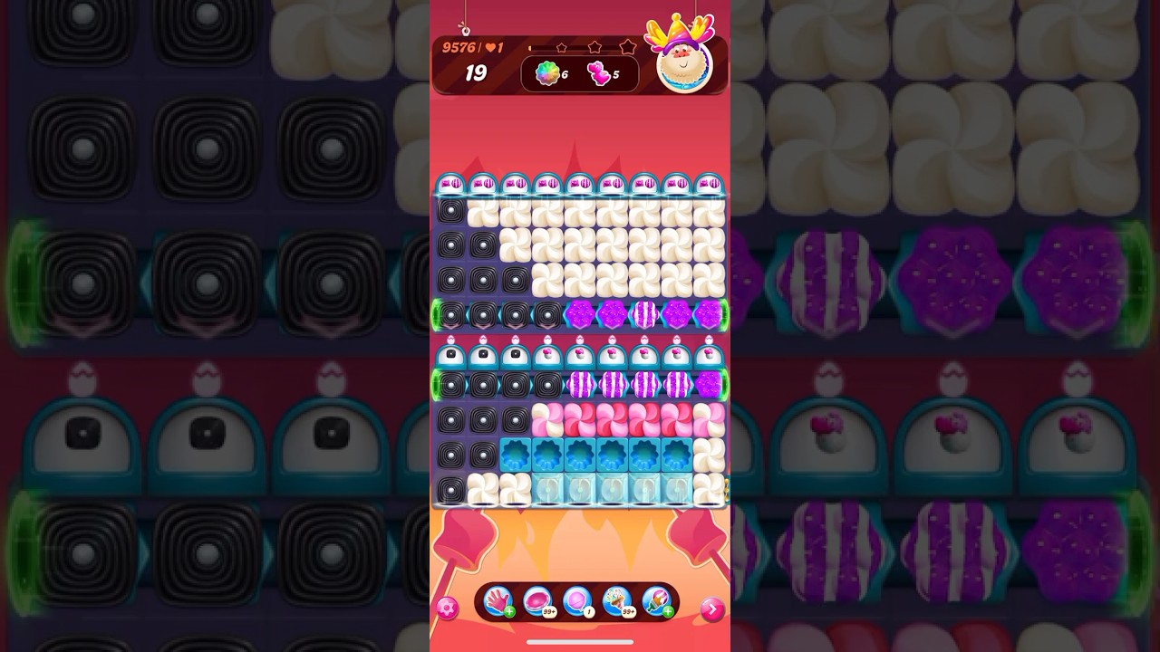 Candy Crush Saga Level 9576 18 moves NO BOOSTERS