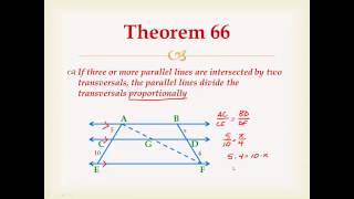 8.5 Three Theorems Involving Proportions