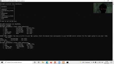Create Database dengan menggunakan MySQL bahasa SQL dengan Cmd(command prompt)