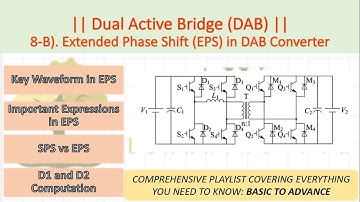 LECT 08-B: Extended Phase Shift (EPS) in DAB Converter | Key Waveforms, Expres. & D1–D2 Computation