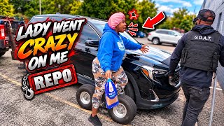 She went crazy on me while Repo'ing her truck (Repo)