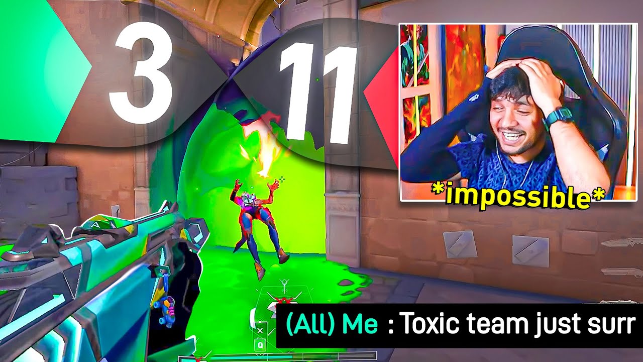 IMPOSSIBLE COMEBACK WITH TOXIC TEAM IN VALORANT 😳