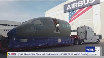 VIDEO: Airbus begins A220 production on its new final assembly line in Mobile