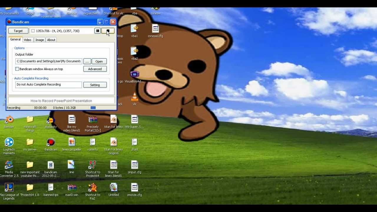 (easy) record skype and yourself on bandicam windows xp