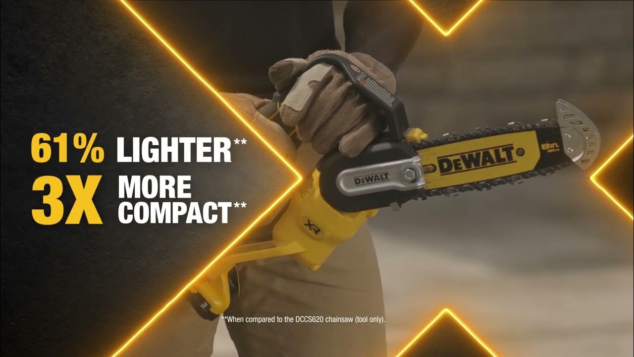 DEWALT 20V MAX 8" Pruning Chainsaw (DCCS623) YouTube