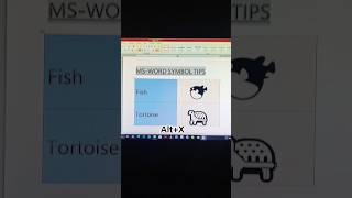 Ms-wordtips fish🐡&amp; tortoise 🐢symboltips #videocreator #shortvideo #viralvideo #mswordtricks 🐡🐢🖥️💯🖥️