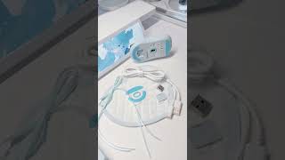 Light Blue White Aesthetic Gaming Desk #gamingdesk #desksetup #gamingsetup #gaming #gamingroom