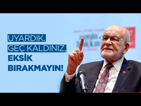 Defalarca uyardık, geç kaldınız. Yarım bırakmayın!