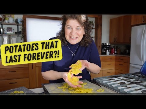 Dehydrated Potato Slices How to prep and dry potatoes for long storage